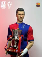 Custom 1/6 Robert Lewandowski Football Figure – FC Barcelona Home Kit Set - Image 6