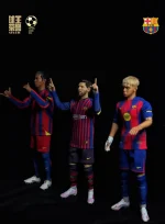 Custom 1/6 FC Barcelona No.10 Legacy Triple Set – Lionel Messi, Ronaldinho & Lamine Yamal Hair-Transplant Football Figures - Image 3