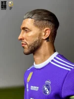 Custom 1/6 Sergio Ramos Football Figure – Real Madrid Home Kit Rooted Hair Legends Edition