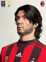 Custom 1/6 Paolo Maldini Football Figure – AC Milan Home Kit Rooted Hair Legends Edition - Image 2