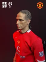 Custom 1/6 Rio Ferdinand Football Figure – Manchester United Defensive Legend Home Kit Set - Image 3