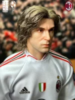 Custom 1/6 Andrea Pirlo Football Figure – Young Italy & Serie A Midfield Maestro Legends Hair-Transplant Edition