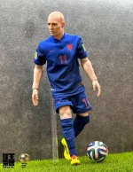 Custom 1/6 Arjen Robben Football Figure – Netherlands World Cup 2014 Away Kit Iconic Moment Edition - Image 5
