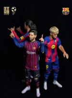 Custom 1/6 FC Barcelona No.10 Legacy Triple Set – Lionel Messi, Ronaldinho & Lamine Yamal Hair-Transplant Football Figures - Image 7