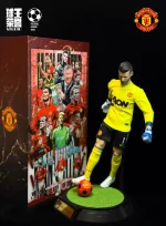 Custom 1/6 David De Gea Goalkeeper Football Figure – Manchester United Home Kit Beard-Transplant Set - Image 7
