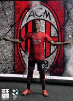 Custom 1/6 Rafael Leão Football Figure – AC Milan Home Kit Rossoneri Winger Edition