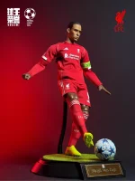 Custom 1/6 Virgil van Dijk Football Figure – Liverpool 2024–25 Captain Home Kit Set - Image 6