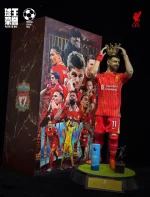 Custom 1/6 Mohamed Salah Football Figure – Liverpool Hair and Beard Transplant Edition Set - Image 4