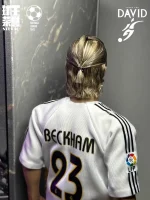 Custom 1/6 David Beckham Football Figure – Real Madrid CF Galácticos Era Hair-Transplant Topknot Legends Edition - Image 4