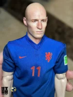 Custom 1/6 Arjen Robben Football Figure – Netherlands World Cup 2014 Away Kit Iconic Moment Edition - Image 3
