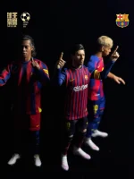 Custom 1/6 FC Barcelona No.10 Legacy Triple Set – Lionel Messi, Ronaldinho & Lamine Yamal Hair-Transplant Football Figures - Image 6