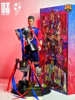 Custom 1/6 Robert Lewandowski Football Figure – FC Barcelona Home Kit Set