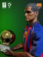 Custom 1/6 Rivaldo Football Figure – Barcelona Brazilian Legend Home Kit Set - Image 2