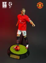 Custom 1/6 Rio Ferdinand Football Figure – Manchester United Defensive Legend Home Kit Set - Image 6
